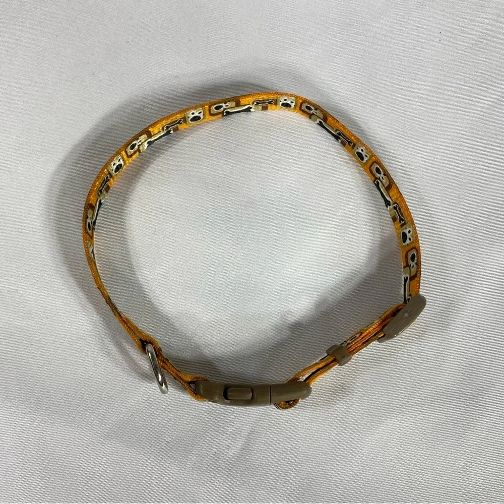 Dog Bone & Puppy Paw Design Puppy Small Animal Collar X-Small